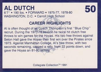 1991 Collegiate Collection Georgetown Hoyas #50 Al Dutch Back
