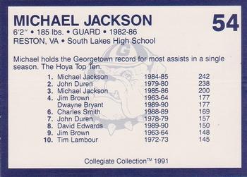 1991 Collegiate Collection Georgetown Hoyas #54 Michael Jackson Back
