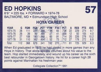 1991 Collegiate Collection Georgetown Hoyas #57 Ed Hopkins Back