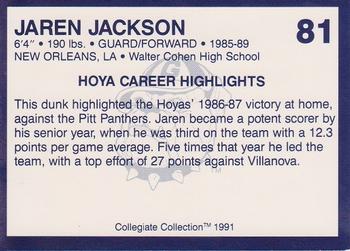 1991 Collegiate Collection Georgetown Hoyas #81 Jaren Jackson Back