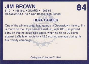 1991 Collegiate Collection Georgetown Hoyas #84 Jim Brown Back