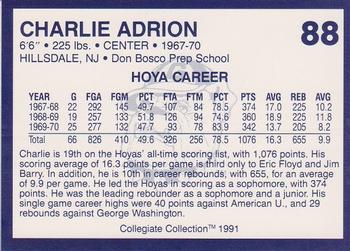 1991 Collegiate Collection Georgetown Hoyas #88 Charlie Adrion Back