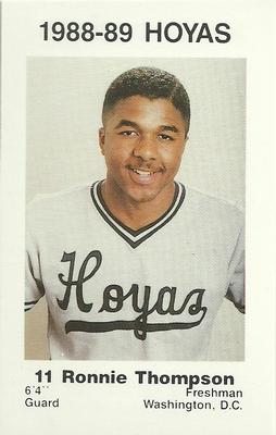 1988-89 Georgetown Hoyas Police #6 Ronny Thompson Front