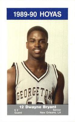 1989-90 Georgetown Hoyas Police #4 Dwayne Bryant Front