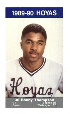 1989-90 Georgetown Hoyas Police #6 Ronny Thompson Front