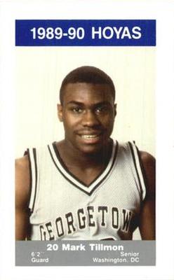 1989-90 Georgetown Hoyas Police #14 Mark Tillmon Front