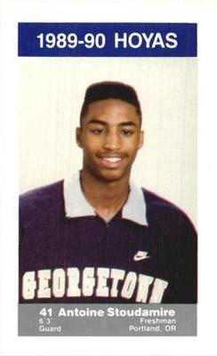 1989-90 Georgetown Hoyas Police #16 Antoine Stoudamire Front