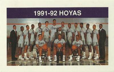 1991-92 Georgetown Hoyas Police #1 Hoyas Team Front
