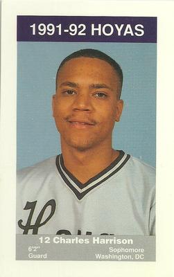 1991-92 Georgetown Hoyas Police #3 Charles Harrison Front