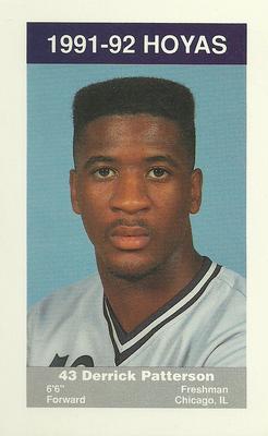 1991-92 Georgetown Hoyas Police #13 Derrick Patterson Front