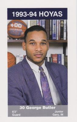 1993-94 Georgetown Hoyas #10 George Butler Front