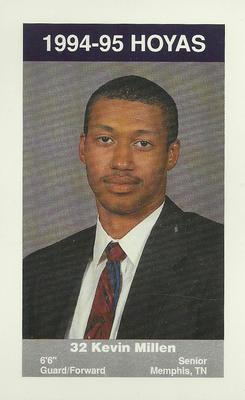 1994-95 Georgetown Hoyas Police #7 Kevin Millen Front