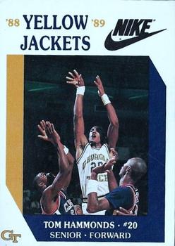 1988-89 Georgia Tech Yellow Jackets #5 Tom Hammonds Front