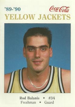 1989-90 Georgia Tech Yellow Jackets #NNO Rod Balanis Front