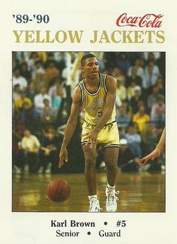 1989-90 Georgia Tech Yellow Jackets #NNO Karl Brown Front