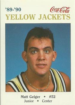 1989-90 Georgia Tech Yellow Jackets #NNO Matt Geiger Front