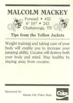 1989-90 Georgia Tech Yellow Jackets #NNO Malcolm Mackey Back
