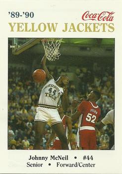 1989-90 Georgia Tech Yellow Jackets #NNO Johnny McNeil Front