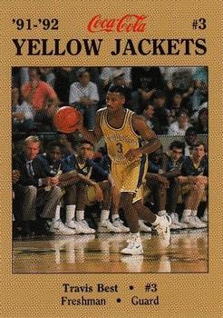 1991-92 Georgia Tech Yellow Jackets #5 Travis Best Front