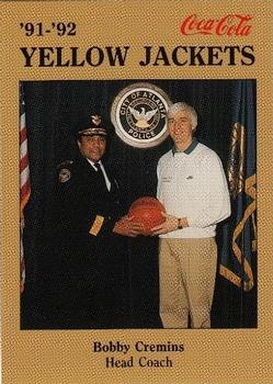 1991-92 Georgia Tech Yellow Jackets #6 Bobby Cremins Front