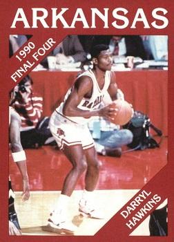 1989-90 Arkansas Razorbacks #7 Darrell Hawkins Front