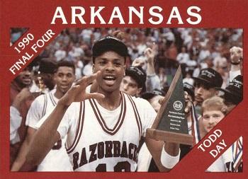 1989-90 Arkansas Razorbacks #22 Todd Day Front