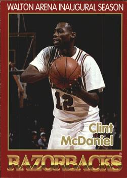 1993-94 Arkansas Razorbacks #7 Clint McDaniel Front
