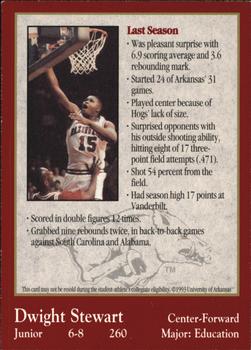 1993-94 Arkansas Razorbacks #11 Dwight Stewart Back