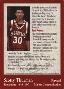 1993-94 Arkansas Razorbacks #12 Scotty Thurman Back