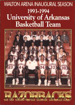 1993-94 Arkansas Razorbacks #16 Razorbacks Team Front