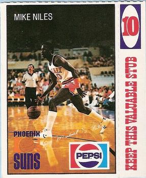 1980-81 Pepsi Phoenix Suns #10 Mike Niles Front