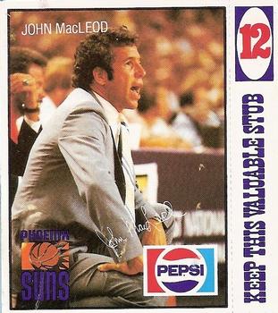 1980-81 Pepsi Phoenix Suns #12 John MacLeod Front