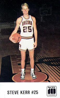 1986-87 Arizona Wildcats Police #6 Steve Kerr Front