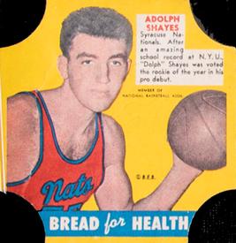 1950-51 Bread for Health #NNO Dolph Schayes Front
