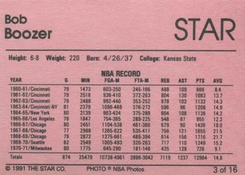 1990-91 Star Equal Chicago Bulls Silver Season #3 Bob Boozer Back