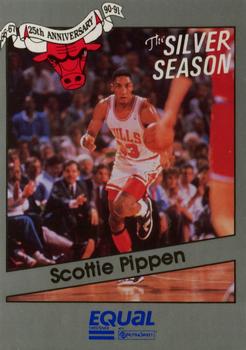 1990-91 Star Equal Chicago Bulls Silver Season #12 Scottie Pippen Front