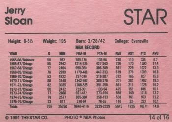 1990-91 Star Equal Chicago Bulls Silver Season #14 Jerry Sloan Back