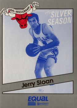 1990-91 Star Equal Chicago Bulls Silver Season #14 Jerry Sloan Front