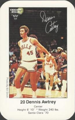 1979-80 Chicago Bulls Police #20 Dennis Awtrey Front