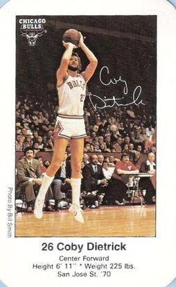 1979-80 Chicago Bulls Police #26 Coby Dietrick Front
