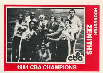 1981-82 TCMA CBA #1 1981 CBA Champions Front