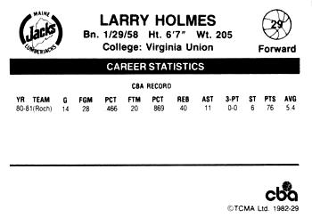 1981-82 TCMA CBA #29 Larry Holmes Back
