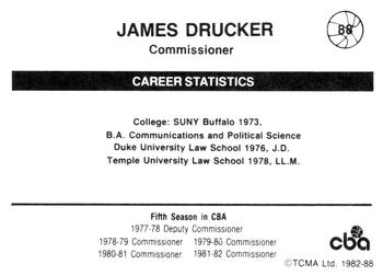1981-82 TCMA CBA #88 Jim Drucker Back