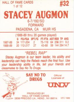 1988-89 Hall of Fame UNLV Runnin' Rebels Police #1 Stacey Augmon Back