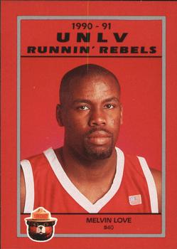 1990-91 UNLV Runnin' Rebels Smokey #11 Melvin Love Front