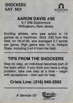 1988-89 Wichita State Shockers Police #NNO Aaron Davis Back