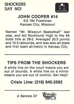 1987-88 Wichita State Shockers Police #NNO John Cooper Back