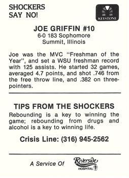 1987-88 Wichita State Shockers Police #NNO Joe Griffin Back