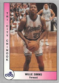 1991-92 ProCards CBA #130 Willie Simms Front