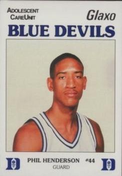 1987-88 Duke Blue Devils #NNO Phil Henderson Front